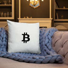 Load image into Gallery viewer, Bitcoin Icon Dreaming Pillow