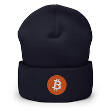 Load image into Gallery viewer, Orange Bitcoin Cuffed Beanie (multiple colors)