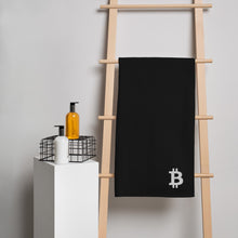 Load image into Gallery viewer, Black Bitcoin Icon Towel (multiple colors)