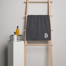 Load image into Gallery viewer, Black Bitcoin Icon Towel (multiple colors)