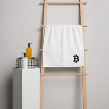 Load image into Gallery viewer, White Bitcoin Icon Towel (multiple colors)