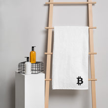 Load image into Gallery viewer, White Bitcoin Icon Towel (multiple colors)