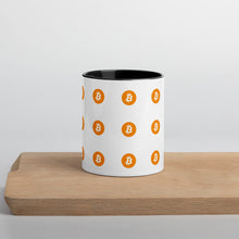 Load image into Gallery viewer, Mug White - Bitcoin Logo Pattern