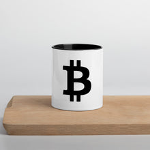 Load image into Gallery viewer, Mug White - Bitcoin Icon Black (Different Colors)