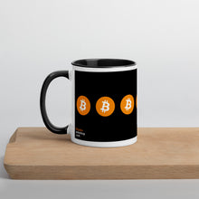 Load image into Gallery viewer, Mug Black - "Lucky 7" Bitcoin Logo