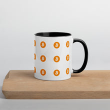 Load image into Gallery viewer, Mug White - Bitcoin Logo Pattern