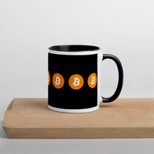 Load image into Gallery viewer, Mug Black - "Lucky 7" Bitcoin Logo