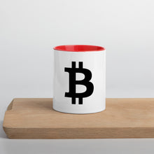Load image into Gallery viewer, Mug White - Bitcoin Icon Black (Different Colors)