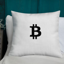 Load image into Gallery viewer, Bitcoin Icon Dreaming Pillow
