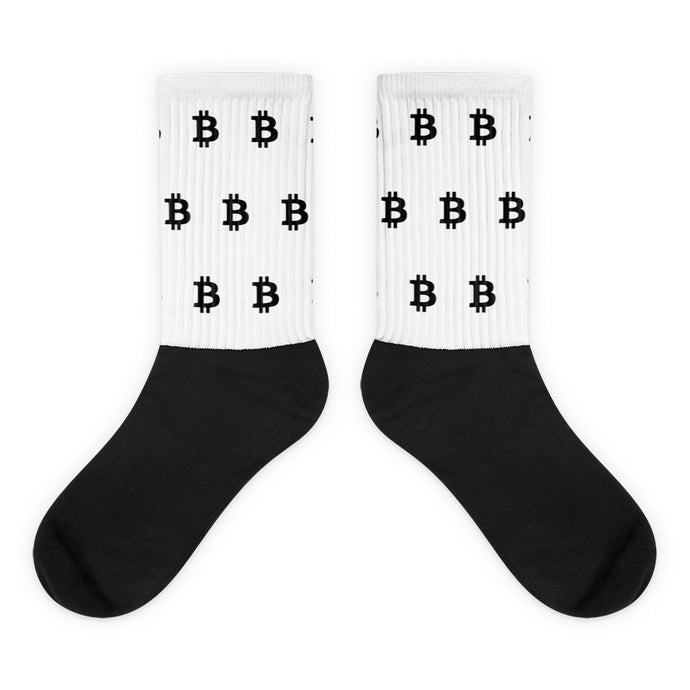 Bitcoin Icon Pattern Socks