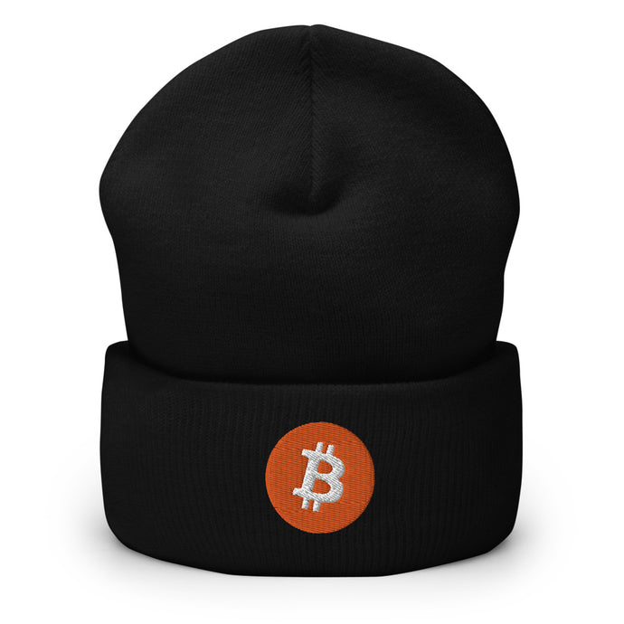 Orange Bitcoin Cuffed Beanie (multiple colors)