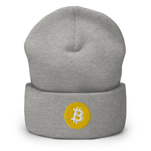 Load image into Gallery viewer, Yellow Bitcoin Cuffed Beanie (multiple colors)
