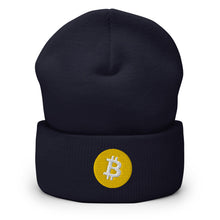 Load image into Gallery viewer, Yellow Bitcoin Cuffed Beanie (multiple colors)
