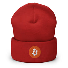 Load image into Gallery viewer, Orange Bitcoin Cuffed Beanie (multiple colors)
