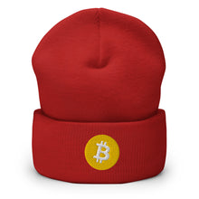 Load image into Gallery viewer, Yellow Bitcoin Cuffed Beanie (multiple colors)
