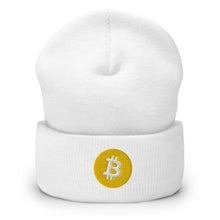 Load image into Gallery viewer, Yellow Bitcoin Cuffed Beanie (multiple colors)
