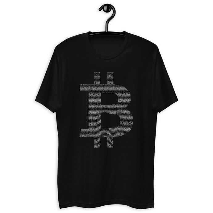 Bitcoin White Print History T-shirt (Multiple Colors)