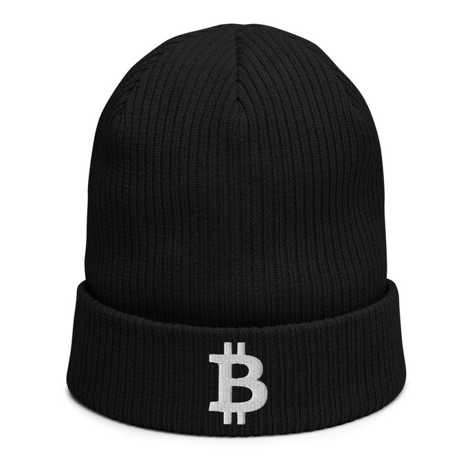 White Bitcoin Icon Beanie (multiple colors)