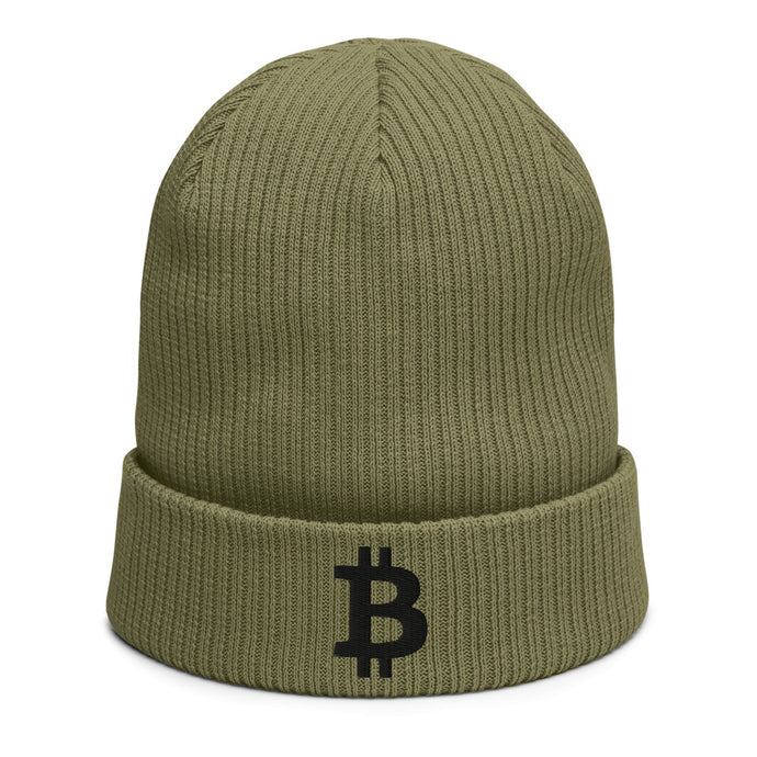 Black Bitcoin Icon Beanie (multiple colors)