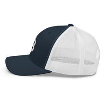 Load image into Gallery viewer, White Bitcoin Icon Trucker Cap (multiple colors)
