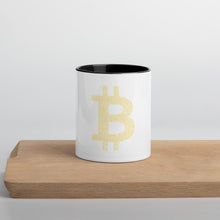 Load image into Gallery viewer, Mug White - Bitcoin History Gold (Black or Yellow)
