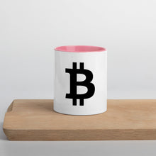 Load image into Gallery viewer, Mug White - Bitcoin Icon Black (Different Colors)
