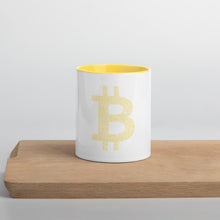 Load image into Gallery viewer, Mug White - Bitcoin History Gold (Black or Yellow)
